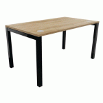 BUREAU DROIT ASTRO ARCHE 140X80 CM CHÊNE VIEILLI/NOIR - BURONOMIC