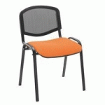 CHAISE CONFÉRENCE DOSSIER MAILLE ASSISE ORANGE