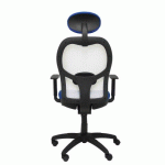 CHAISE JORQUERA EN MAILLE BLANCHE AVEC APPUI-TÊTE FIXE ET ASSISE BALI - AZUL