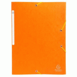 LOT DE 50 - CHEMISES À ÉLASTIQUES CARTE LUSTRÉE 3 RABATS MONOBLOC - ORANGE