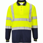 POLO HAUTE VISIBILITÉ MANCHES LONGUES S279 JAUNE M - PORTWEST