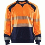 SWEAT HAUTE-VISIBILITÉ ORANGE FLUORESCENT/MARINE TAILLE XXL - BLAKLADER