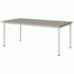 TABLE MALIBU 160X80 T4 4P STRA ABS GRIS U727/BLC 9016