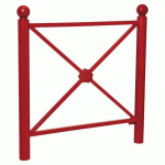 BARRIÈRE PROVINCE ROSACE 1.07 M BOULE - ZINC ROUGE 3004 - PROCITY
