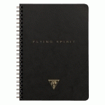 CARNET RELIURE INTÉGRALE À POCHETTES FLYING SPIRIT BLACK A5 120 PAGES DÉTACHABLES LIGNÉ MOTIFS ASSORTIS PAPIER IVOIRE 90G - NOIR - LOT DE 5