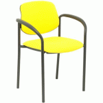 CHAISE VILLALGORDO AVEC ACCOUDOIRS FIXES - JAUNE - PIQUERAS Y CRESPO