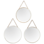 MIRRORS AND MORE - GLORIA - SET DE 3 MIROIRS RONDS - OR - 35X35CM - OR