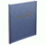 LIVRE D'OR BALACRON AVEC TITRE 140 PAGES BLANCHES - 21X19 CM VERTICAL - COULEURS ASSORTIES - LOT DE 5