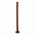POTELET INCLINABLE AMORTICHOC BOULE - ZINC ASPECT CORTEN - PROCITY