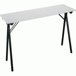 TABLE PLIANTE STAGE 160 X 40 CM GRIS PIED NOIR