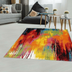 UNAMOURDETAPIS - 140X140 CARRE - TAPIS CARRE BELO CARRE 1 MULTICOLORE 140X140 CARRE OEKO TEX® - MULTICOLORE