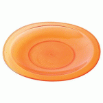 ASSIETTES PLATES COPOLYESTER Ø 26 CM - TRANSPARENT ORANGE