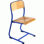 CHAISE ATLAS APPUI SUR TABLE, DOSSIER SIMPLE GALBE, ROUGE RAL 3000 - MANUTAN COLLECTIVITÉS