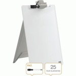 CHEVALET DE BUREAU EN VERRE DIAMOND - BLANC - NOBO