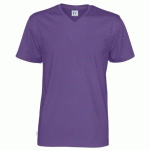 COTTOVER T-SHIRT MANCHES COURTES COL V HOMME - CERTIFIÉ GOTS VIOLET - TAILLE L