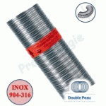 FLEXIBLE DOUBLE PEAU INOX 904 INOX 316 - SUPER TEN LISS - Ø155/161