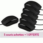 PACK 5 SOURIS FILAIRES + 1 OFFERTE