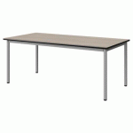 TABLE MALIBU 160X80 T4 4P STRA ANTIB ACACIA/NOIR GRIS 9006
