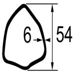 TUBE TRIANGULAIRE LG.3M. DIM.54X6 TCM
