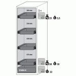 ARMOIRE SÉCURITÉ S-PHOENIX-90 S90.196.060.075.FDASR BLANC - ASECOS