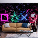 ARTGEIST - PAPIER PEINT FUN SYMBOLS - 200 X 140 CM - MULTICOLORE