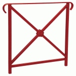 BARRIÈRE HÉRITAGE ROSACE 80 CM DOUBLE CROSSE - ROUGE 3004 - PROCITY