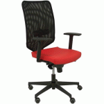 CHAISE DE BUREAU OSSA NEGRA SIMILICUIR - ROUGE - PIQUERAS Y CRESPO