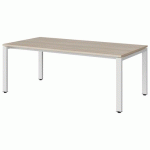 TABLE MALIBU 160X80 T3 SOUDÉ STRA ABS ACACIA/BLC 9016