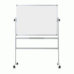 TABLEAU BLANC PIVOTANT BI-OFFICE, SURFACE EN ACIER CÉRAMIQUE DOUBLE FACE, STRUCTURE EN ALUMINIUM, 150 X 100 CM