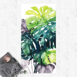 TAPIS EN VINYLE - EXOTIC FOLIAGE - MONSTERA - PORTRAIT 2:1 DIMENSION HXL: 140CM X 70CM