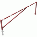 BARRIÈRE À BÉTONNER BLOCAGE TRIANGULAIRE-4000 MM-ROUGE/BLANC - SCHAKE