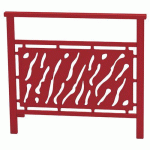 BARRIÈRE VENISE 1 M STRUCTURE TÔLE DÉCOUPÉE ZINC ROUGE 3004 - PROCITY
