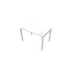 BUREAU BUROCOLOR + L.120 X P.80 CM - PLATEAU BLANC - PIEDS BLANC