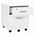 CAISSON BOIS CUBO 2 TIROIRS BLANC