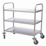 CHARIOT DE SERVICE INOX 3 PLATEAUX 710 X 405 MM VOGUE