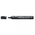 EDDING MARQUEUR PERMANENT POINTE BISEAUTÉE ENCRE INDÉLIBILE NOIRE SANS SOLVANT 2200