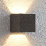 LINDBY QUASO APPLIQUE LED, BÉTON NOIR-GRANIT