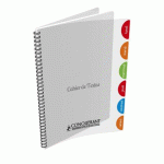 LOT DE 10 - CAHIER DE TEXTES CONQUERANT CLASSIQUE INTEGRALE 170X220 124P SEYES 90G POLYPRO INCOLORE