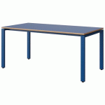 TABLE MALIBU 160X80 T5 SOUDÉ STRA ALAISÉ BLEU U525/BLEU 5005