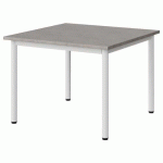 TABLE MALIBU 80X80CM T3 4P STRA ABS BÉTON F186/BLC 9016