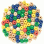 6.1656.057 - SACHET DE 14 PERLES EN BOIS, DIAMÈTRE 15 MM, MULTICOLORE