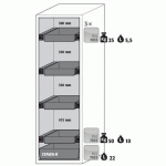 ARMOIRE SÉCURITÉ S-PHOENIX-90 S90.196.060.075.FDASR JAUNE - ASECOS