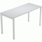 BUREAU DROIT FAST 4 PIEDS MÉTAL - 140X60 CM - GRIS