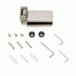 CHARNIÈRE HORIZONTALE POUR PORTE EN VERRE 8-12 MM + GARNITURE - 34 MM - ANODISÉ MAT EMUCA