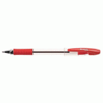 LOT DE 2 - STYLO BILLE BRUNEAU À CAPUCHON POINTE 1 MM - ÉCRITURE MOYENNE ROUGE