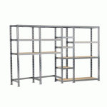 RAYONNAGE MODULO - MODULE 4 ÉTAGÈRES - 16 PLATEAUX