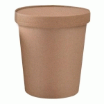 RÉCIPIENT + COUVERCLE 480 ML D.9.6/7.8X9.5 CM KRAFT NATUREL (VENDU PAR 250)