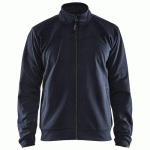 SWEAT ZIPPÉ MARINE FONCÉ/NOIR TAILLE XXL - BLAKLADER