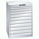 ARMOIRE GRIS CLAIR 717X725X1000 AVEC 10 TIR. 200KG - LISTA