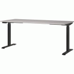 BUREAU RÉGLABLE ÉLECTRIQUE GW-JET - 180CM - CACHEMIRE/NOIR - GERMANIA